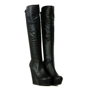 Aldo over the knee wedge boot